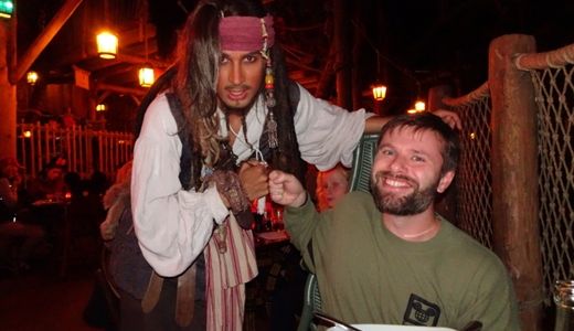 Nous avons mangé à la table de Jack Sparrow